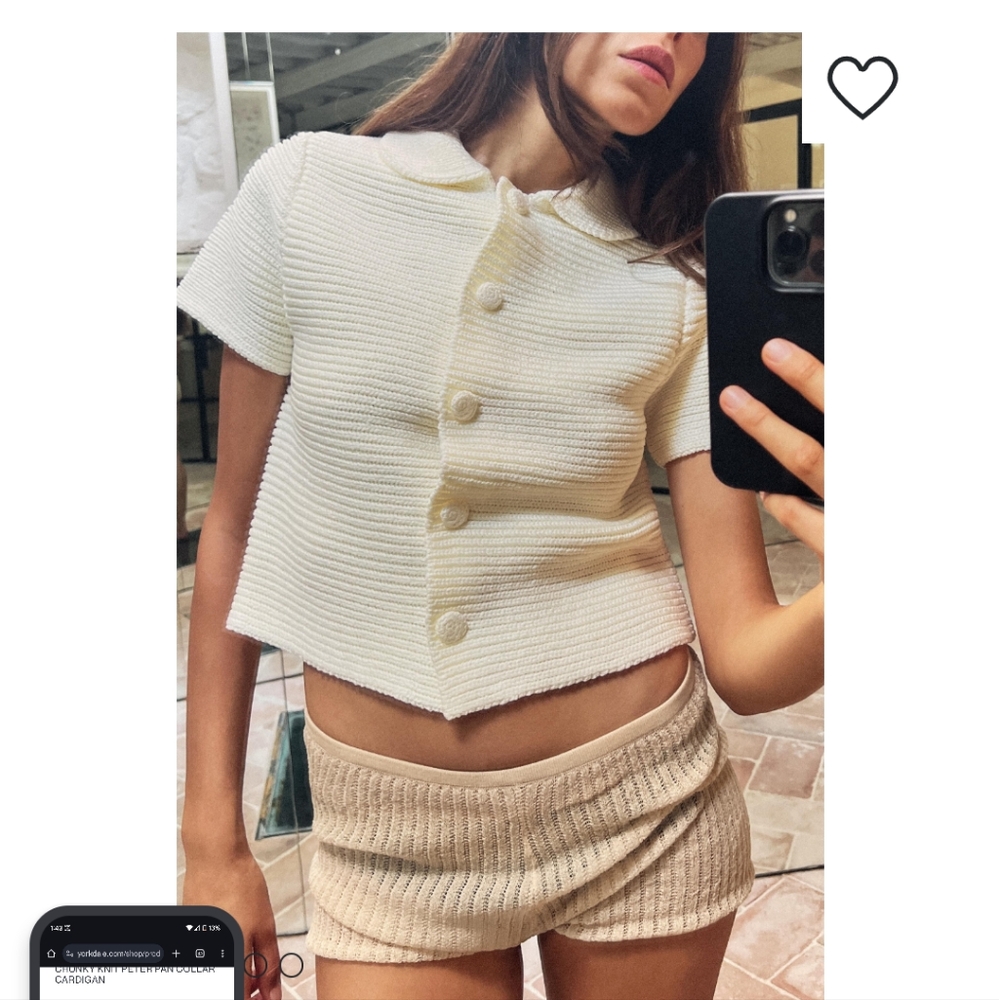 Zara chunky knit peter pan collar